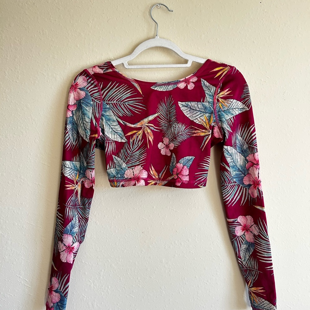 Billabong Floral Cropped Rash Guard